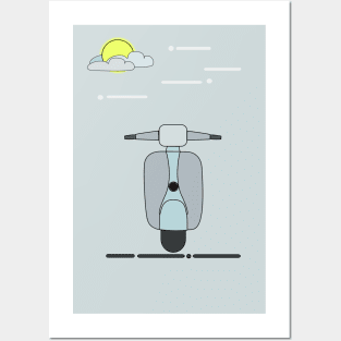 Vintage motorcycle design Posters and Art